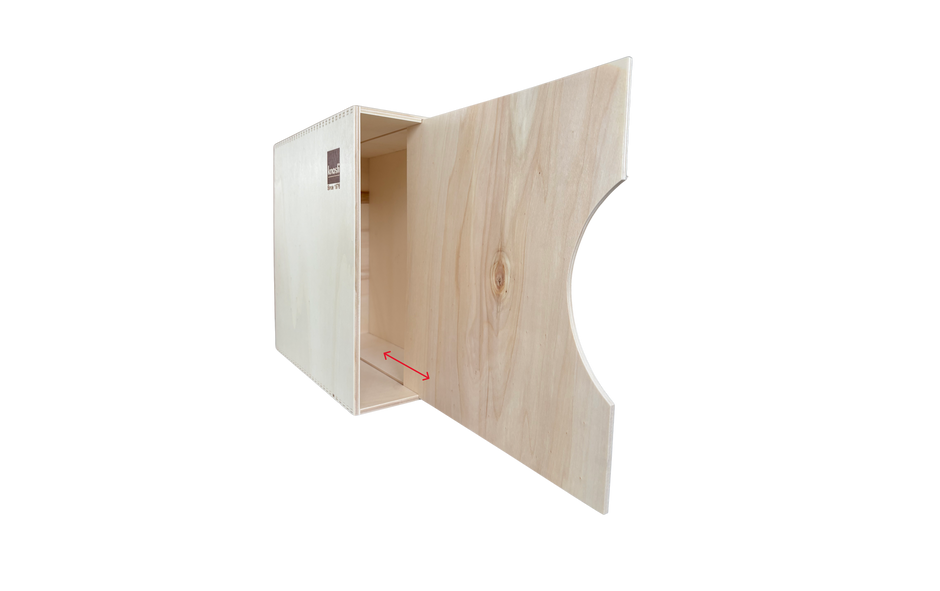 Knosti Archifix Box Woodline aus Holz zur Aufbewahrung von Schallplatten-mit ausziehbarer Trennwand