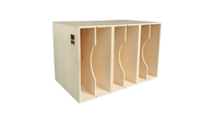 Knosti Archifix Box Woodline aus Holz zur Aufbewahrung von Schallplatten-3 Boxen zusammengestellt