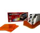 CD-Shuttle für 100 CDs orange mit CDs und Verpackung _Medienaufbewarung