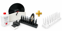 Disco-Antistat Generation II PLUS record cleaning kit + FREE drying rack in WHITE