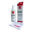 Disco-Antistat Quick Cleaner Spray für die schnelle Schallplattenreinigung mit Verpackung und Microfasertuch-weiß-rot