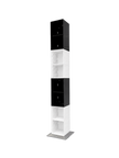 Ein Tower aus Tango-Boxen schwarz und weiß_Medienaufbewarung