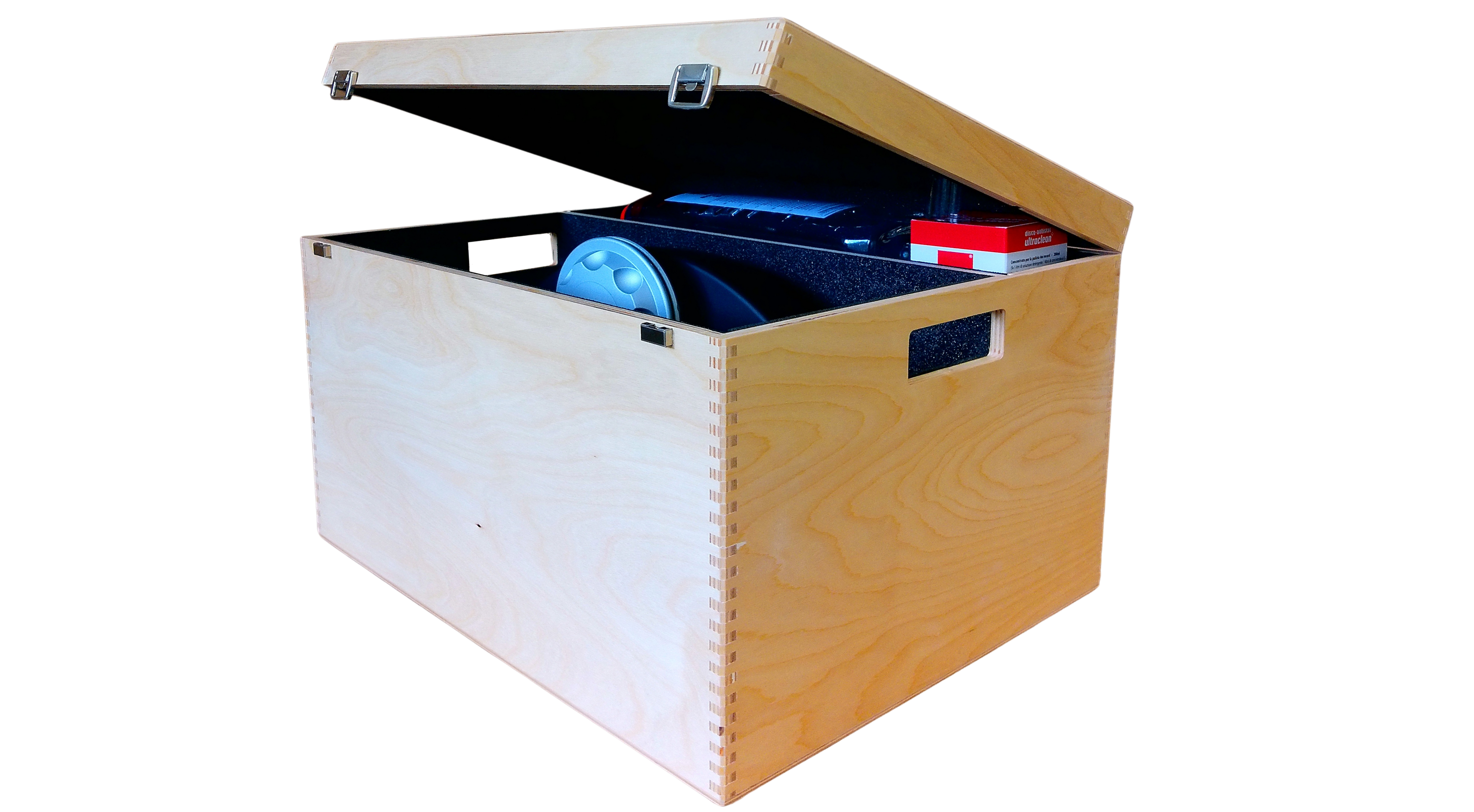 Knosti Woodline Ultrasonic Box – Aufbewahrungsbox für Ultraschallreiniger - Naturholz, stilvolle und sichere Aufbewahrung - hell-braun