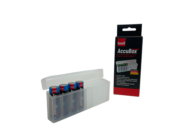 Accu-Box, Aufbewahrung für 8 akkus (AA+AAA)