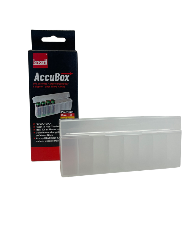 Accu-Box, Aufbewahrung für 8 akkus (AA+AAA)